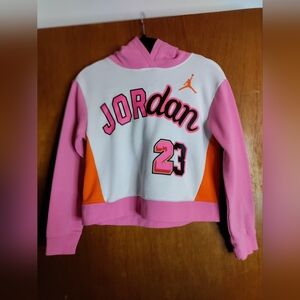 Jordan Pink and Orange Sweatshirts Sporty Style
